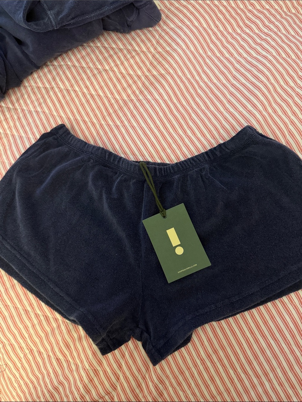 Daily Drills Navy Terry Micro Shorts - Size M/L